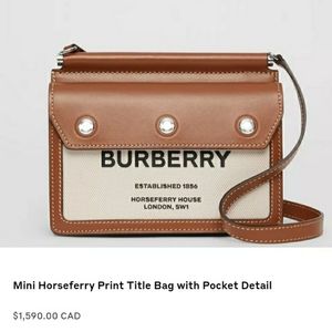 SOLD- BN never used! Burberry mini horseferry